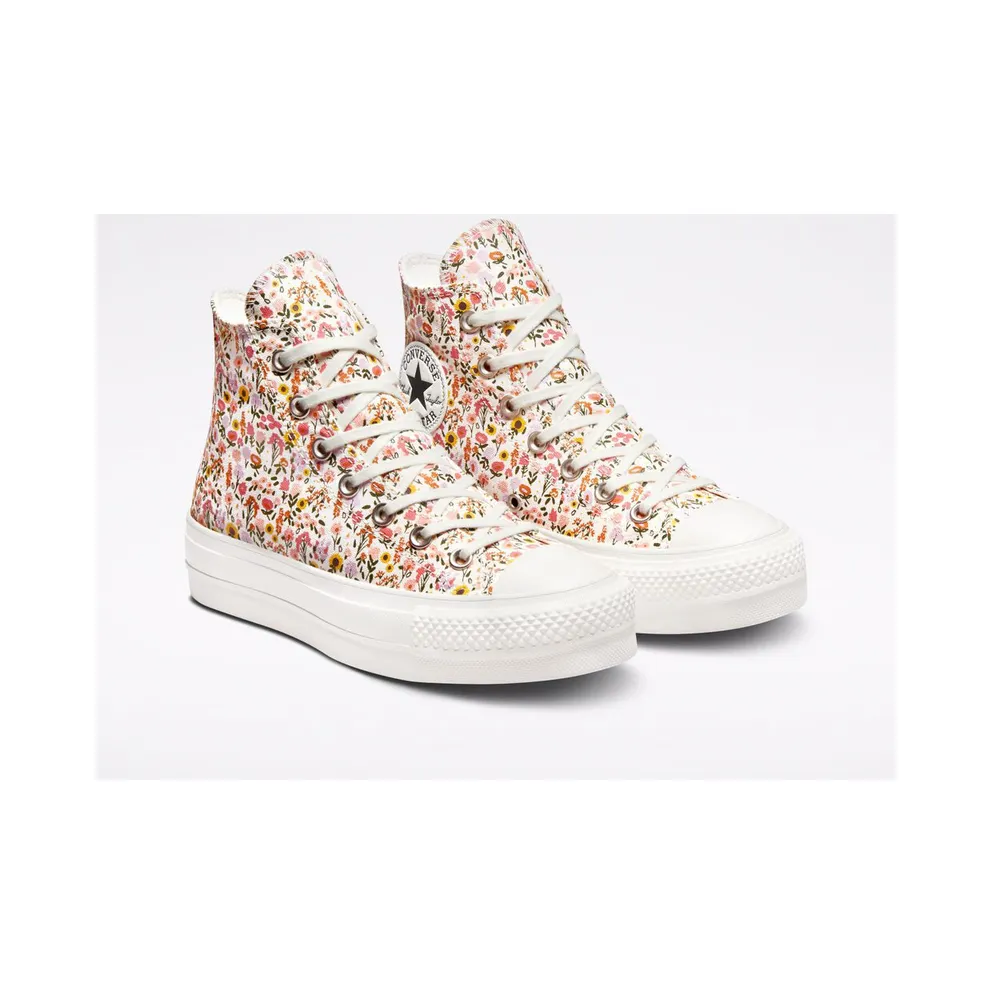 Converse Chuck Taylor All Star Lift Platform Florals Natural Ivory/terracotta Pink (A03341C)