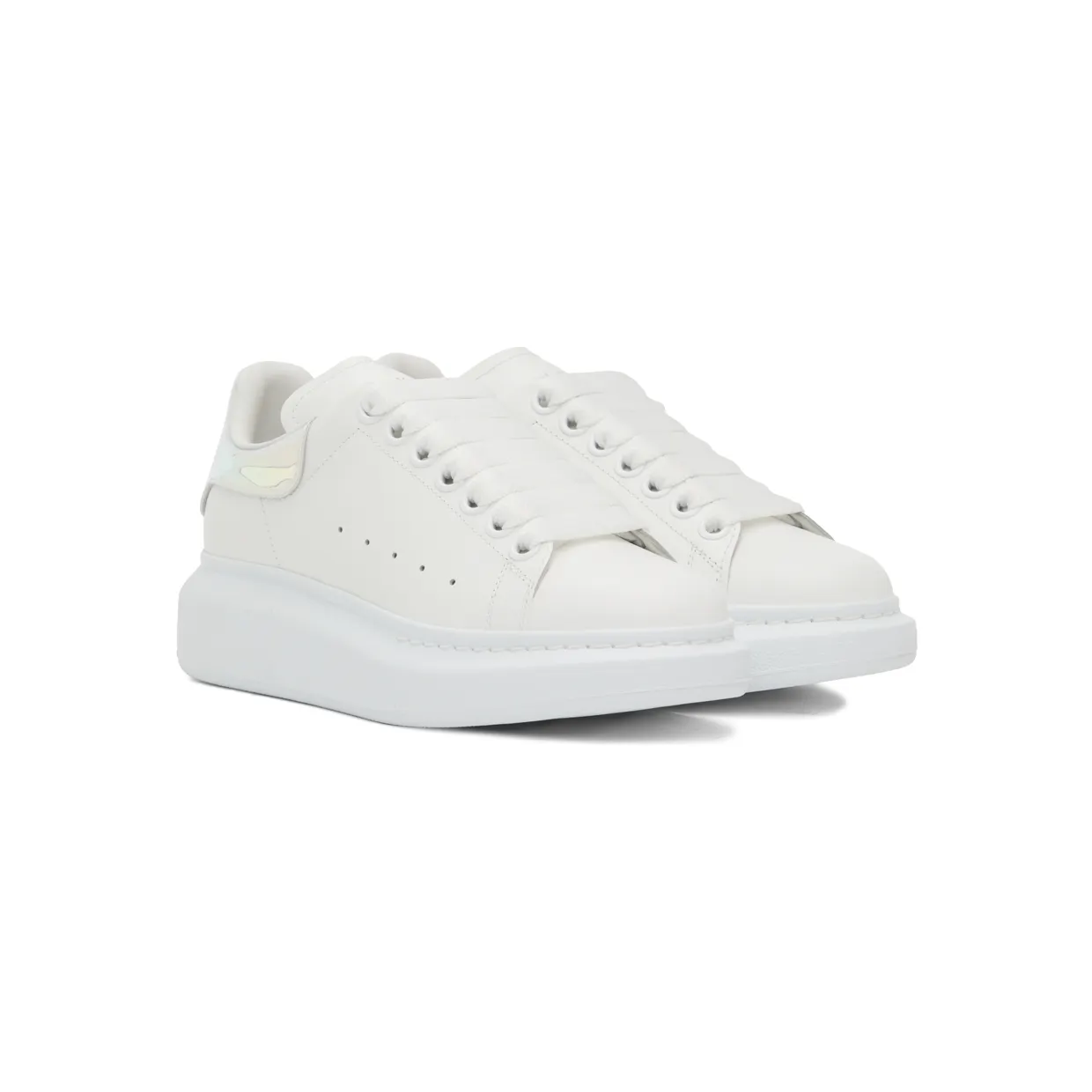 Alexander McQueen SSENSE Exclusive Off-White Holographic Oversized Sneakers (561726WHVI5) (4)