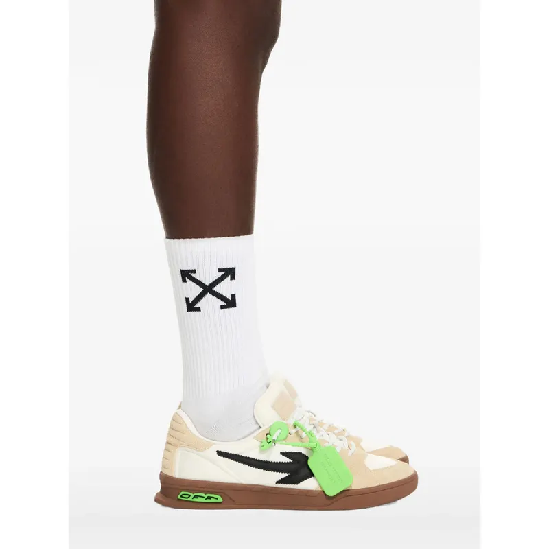 Off-white End of Play Patch Suede-panelled “Neutrals/White” (M2ALS6F002 WHIBE)