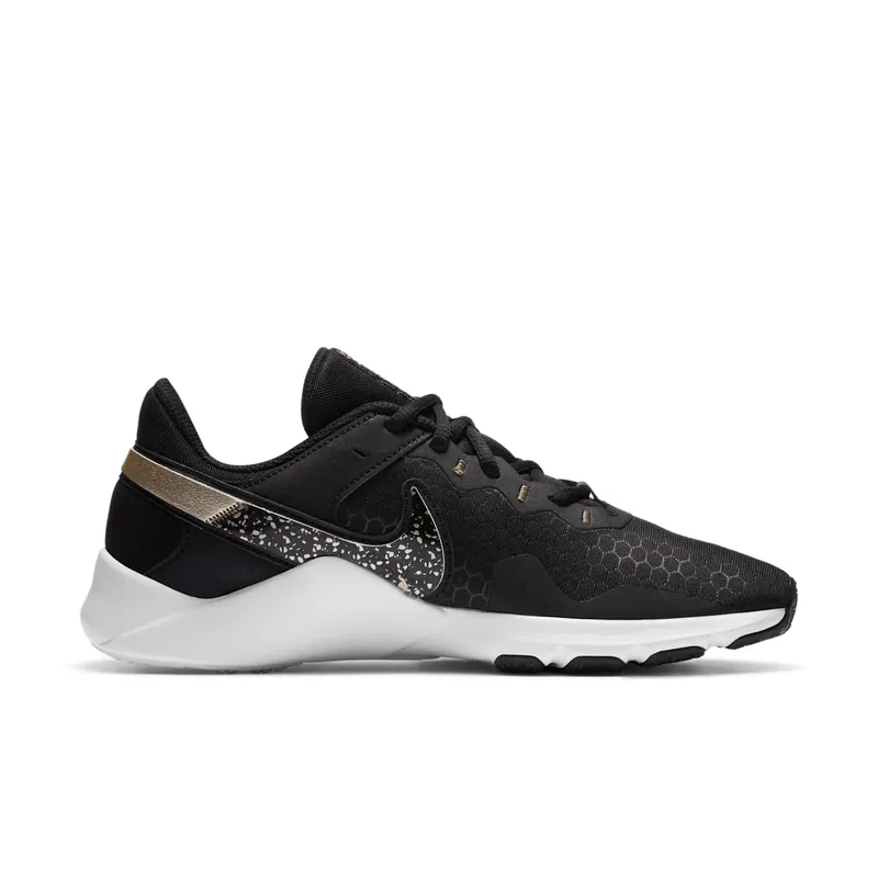 Nike Legend Essential 2 Premium Black White Metallic Gold Grain (CZ3668-001)