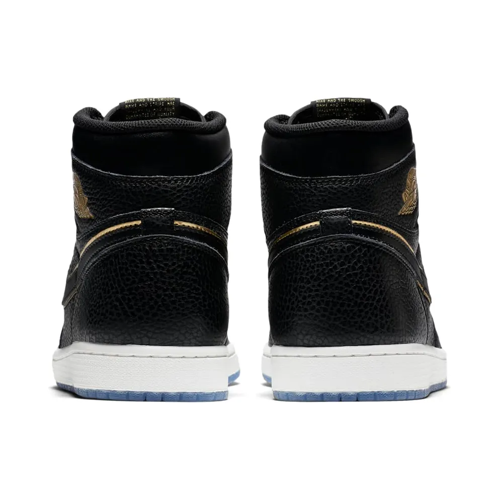 Air Jordan Nike AJ I 1 Retro High Black Gold ‘City of Flight’ (555088-031)