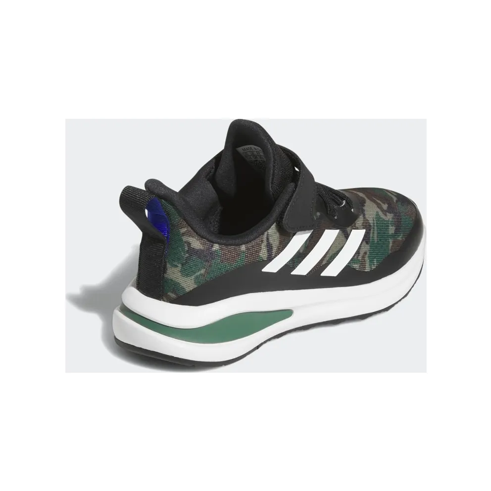 Adidas FortaRun Sport Running Lace and Top Strap Core Black / Cloud White / Green Oxide (GV9473)