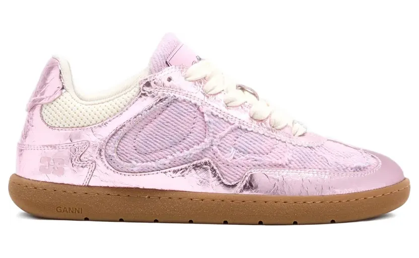 GANNI Sneakers mit Metallic-Finish – Rosa (B1040008)