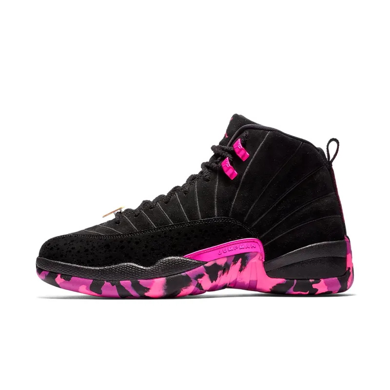 Jordan 12 Retro Doernbecher (2017) Black/Pink Blast-Hyper Violet (AH6987-023)