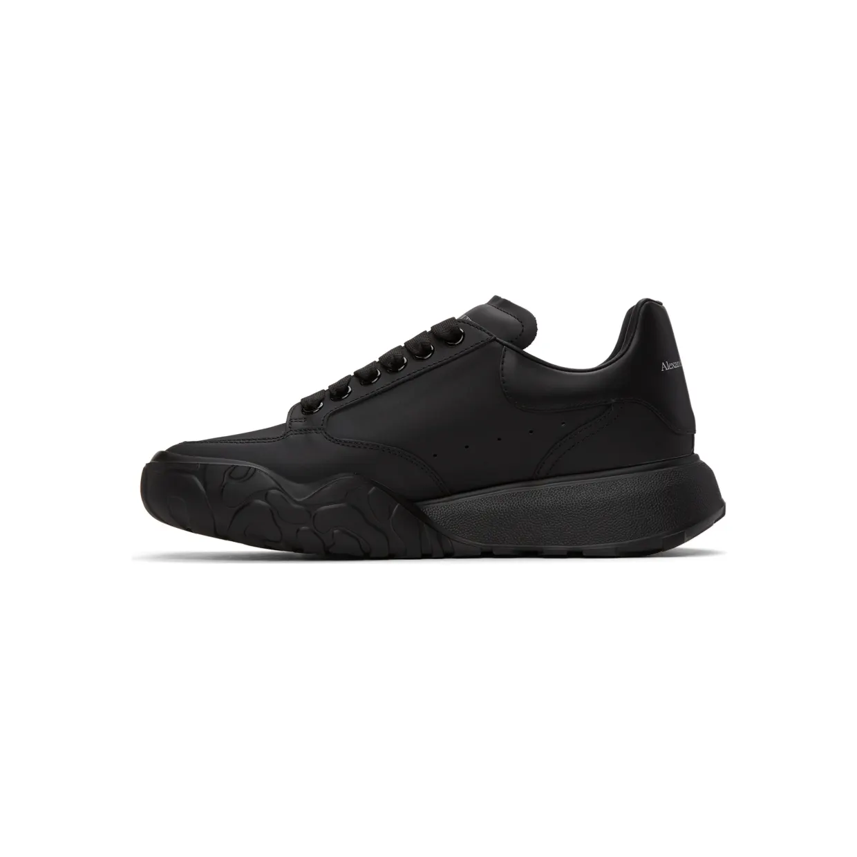 Alexander McQueen Black Court Trainer Sneakers (634619WIA98) (3)