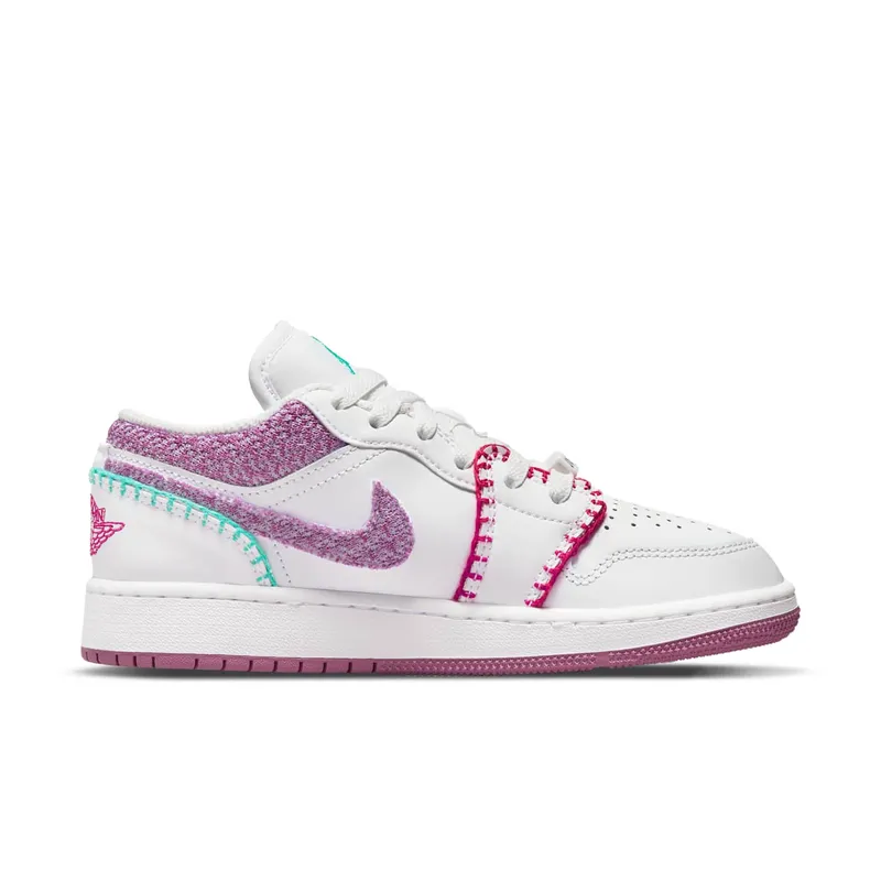 Air Jordan 1 Low GS Knitted White Multi (DM9037-100)