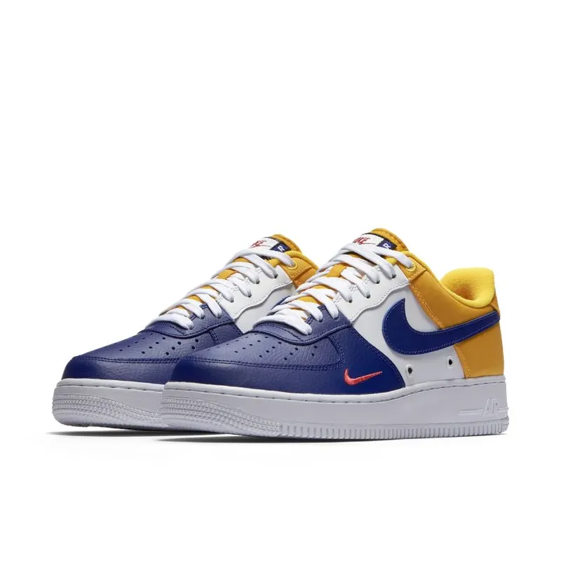 Nike Air Force 1 Low Barcelona Mini Swoosh Deep Royal Blue/University Gold-University Red (823511-404)