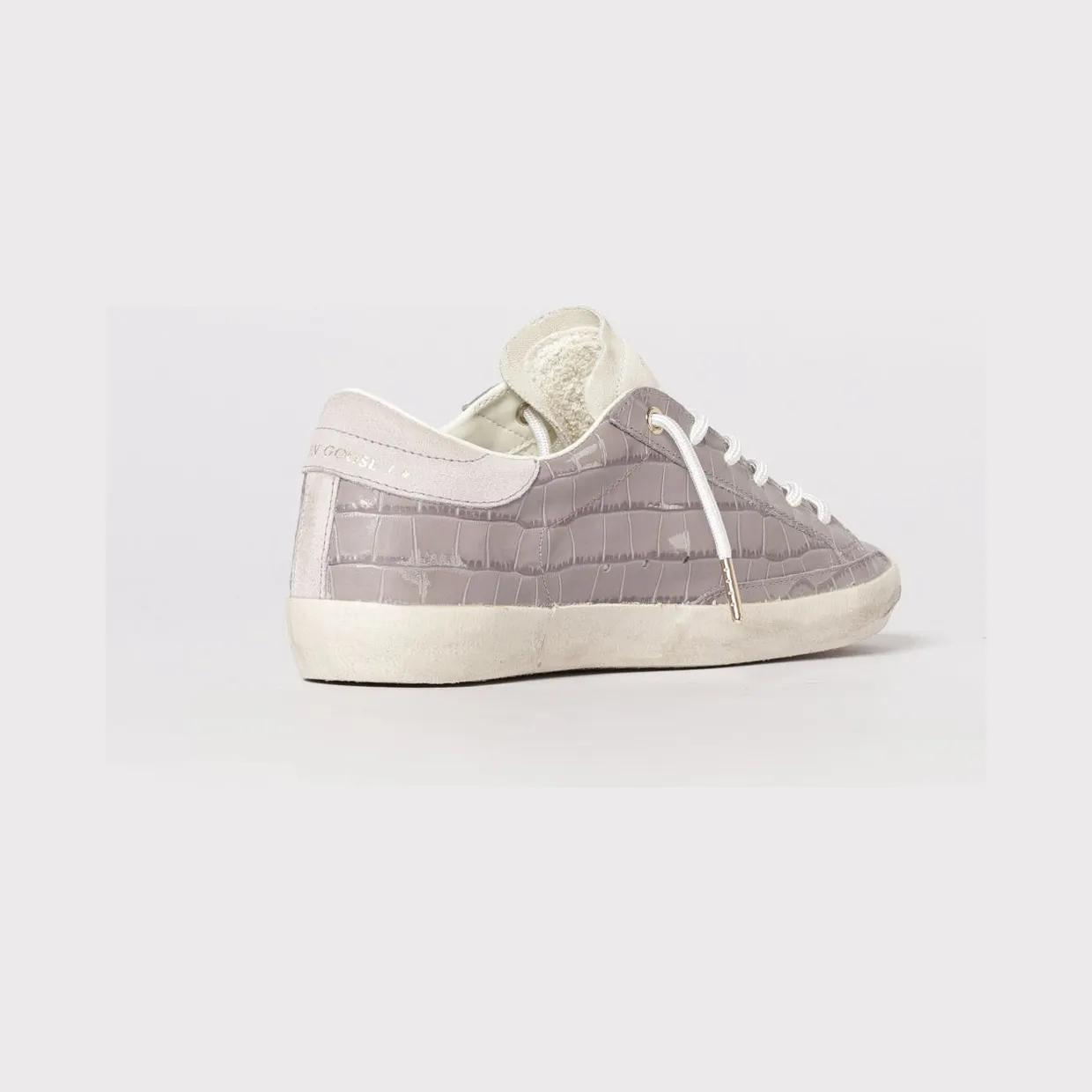 Golden goose Super-Star Crocodile Print Leather Sneakers Lilac (GWF01002F00811845405) (2)
