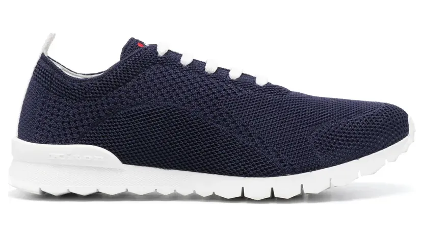Kiton Sneakers met geborduurd logo – Blauw (USSFITSN0080973008)