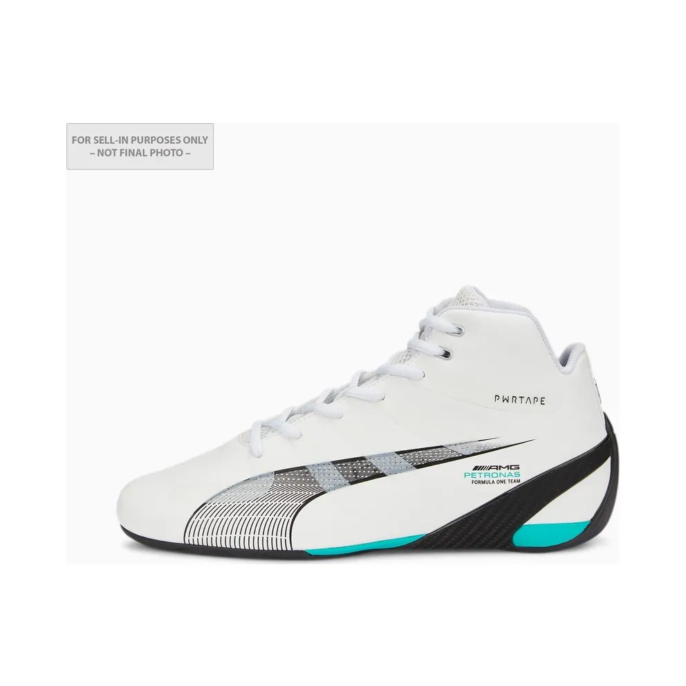 Puma Mercedes-AMG Petronas Motorsport Carbon Cat Mid rijschoenen White/Green/Black (307544-01)