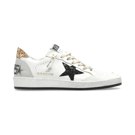 Golden Goose White and black Ball Star sneakers with gold glitter GWF00117F006118/T_GOLDE-10750_500-41