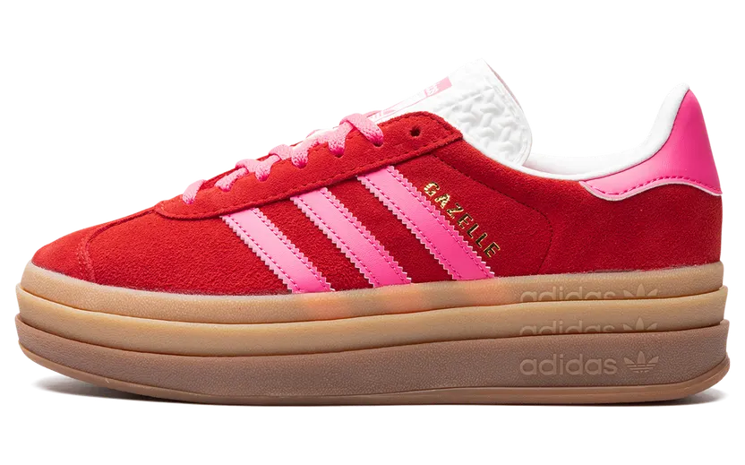 adidas Gazelle Bold Collegiate Red / Lucid Pink / Core White (IH7496)