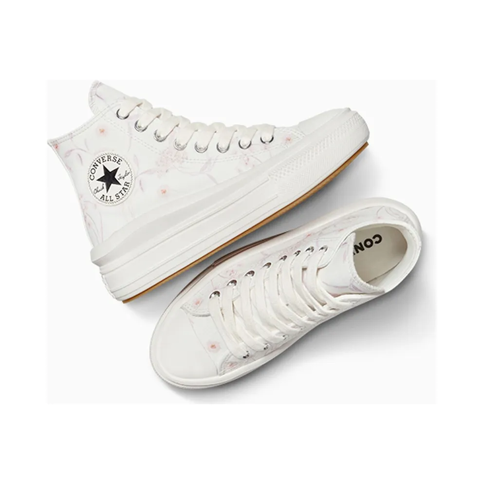 Converse Chuck Taylor All Star Move Platform Flowers Vintage White/Egret/Silver (A15483C)