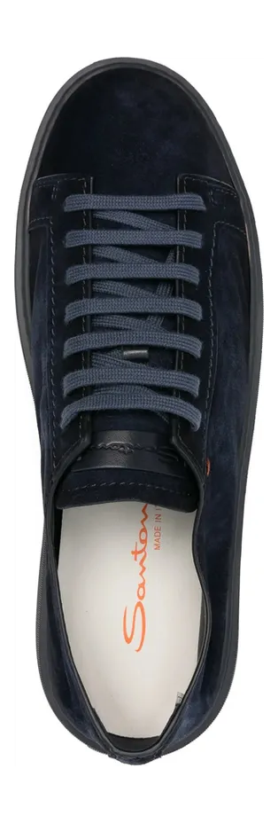 Santoni Suede Lace-up “Blue” (MBCD21571OCAC AOLU60) (4)
