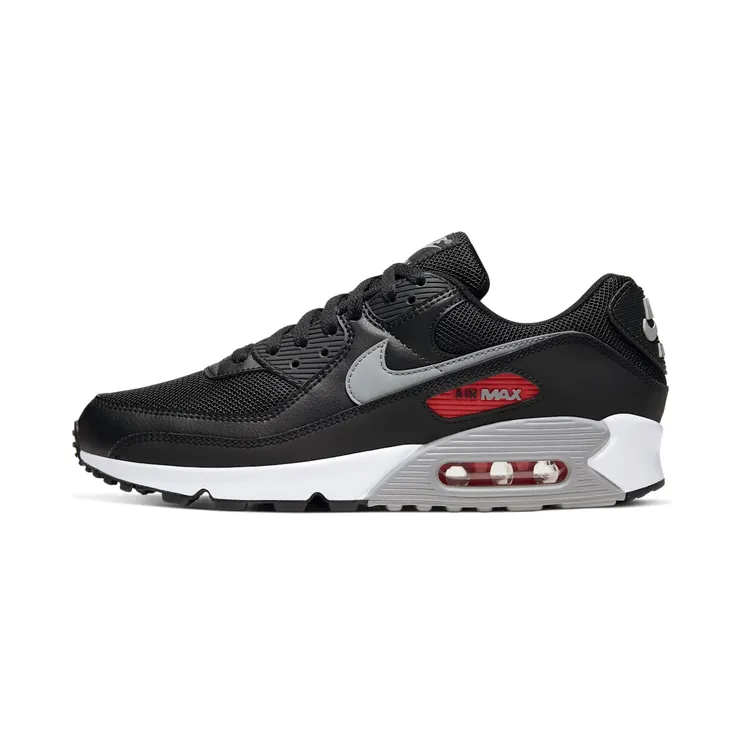 Nike Air Max 90 “Black / University Red / Particle Grey” (CW7481-002)