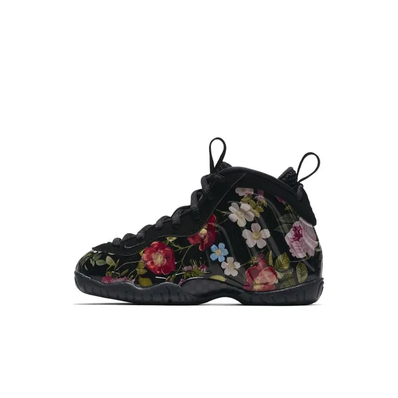 Nike Air Foamposite One Floral (PS) Black/Black-Metallic Gold (AT8249-001)
