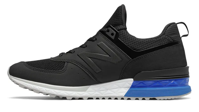 New Balance 574 Black/White-Blue Black/White-Blue (MS574SCS)