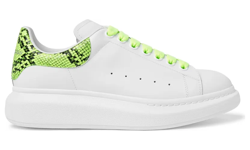 Alexander McQueen Oversized Neon Green Snake Print