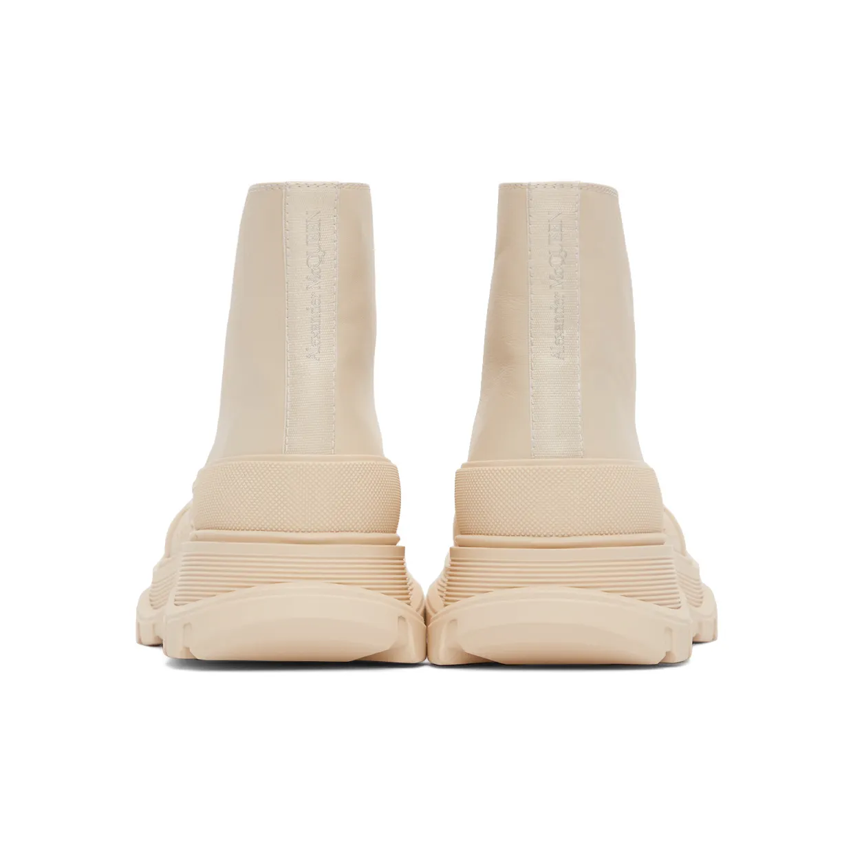 Alexander McQueen Beige Tread Slick High Sneakers (627206WIAG65593) (4)