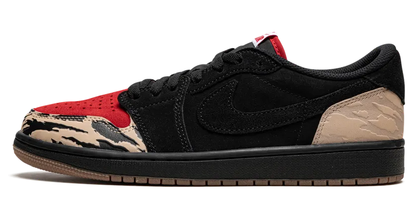 Air Jordan x SoleFly 1 Retro Low – “Black / Red / Beige” (DN3400-001)