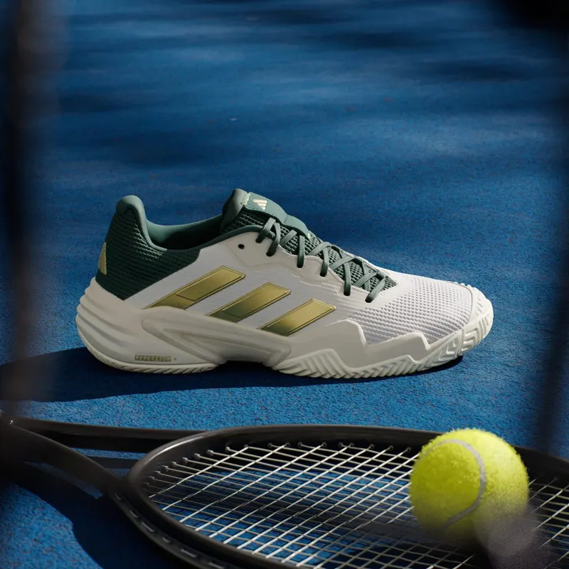 Adidas Barricade 13 Tennis Core White / Gold Metallic / Collegiate Green (IH5140)