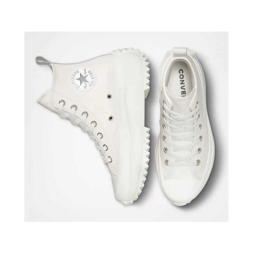 Converse Run Star Hike Platform Iridescent Leather Vintage White/pure Silver