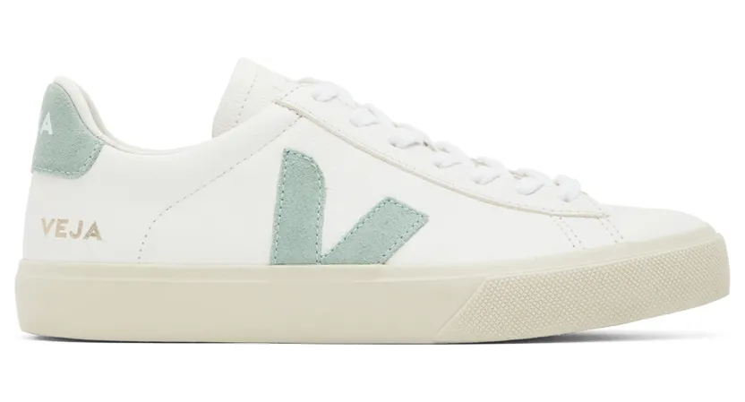 Veja White & Green Campo Chromefree Sneakers (CP0502485)
