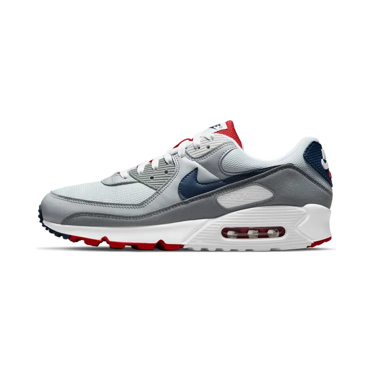 Nike Air Max 90 Grey USA “Pure Platinum / Wolf Grey / Cool Grey / Midnight Navy” (CZ1846-001)