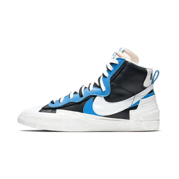 Nike x Sacai Blazer Mid Black University Blue (2019) “Black / University Blue / Sail / White” (BV0072-001)