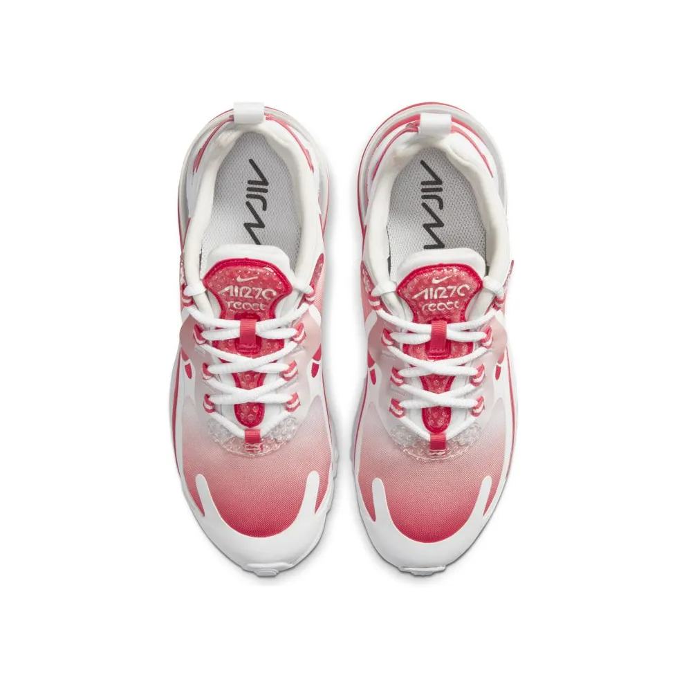 Nike Air Max 270 React SE Bubble Wrap (W) White/Track Red-Barely Rose (BV3387-100)