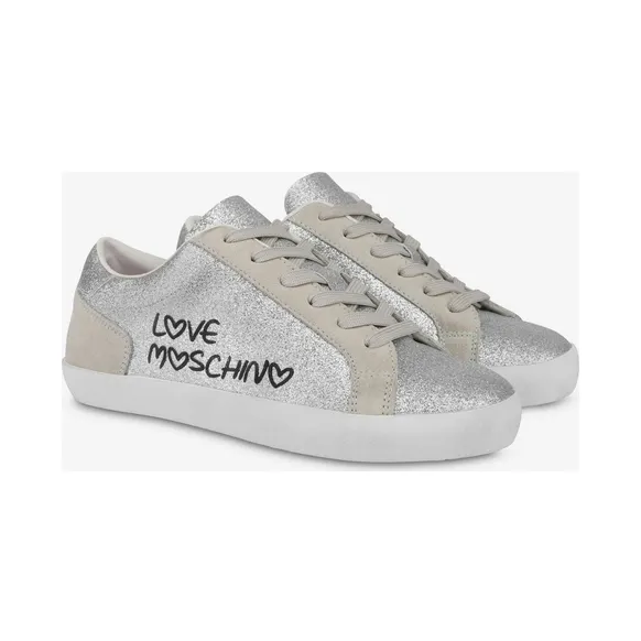 Moschino Sneakers Aus Glitter Und Spaltleder (POLJA15512G0IJK190A)