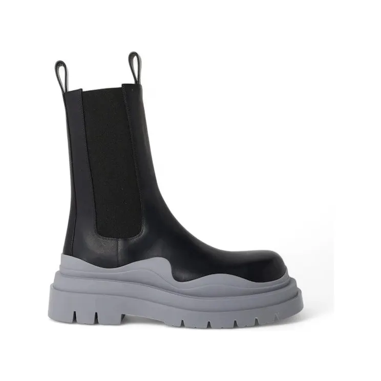 Bottega Veneta Military Calf Tire Boots Black Vapor (630284 VBS50 1378)