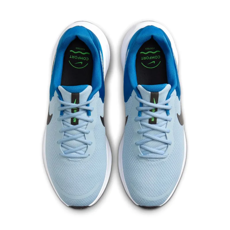 Nike Revolution 7 Light Armory Blue Star Blue Green Strike Black (FB2207-402)