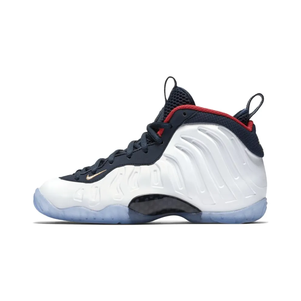 Nike Air Foamposite One Olympic (GS) Obsidian/University Red-Metallic Gold-White (644791-403)