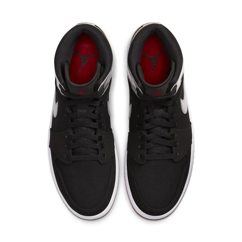 Jordan 1 Mid Johnny Kilroy Black/Gym Red-Metallic Silver (554724-057)