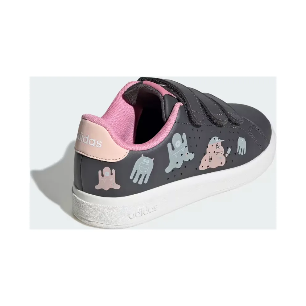 adidas Advantage Base 2.0 Shoes Children “Grey Six / Off White / Bliss Pink” (IH9696)