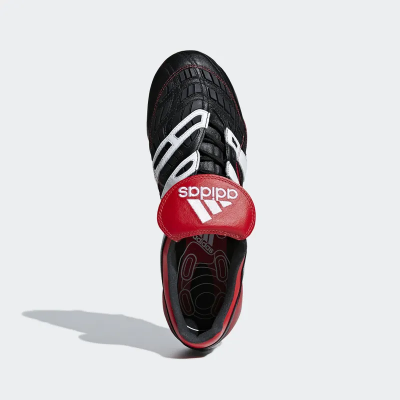 adidas Predator Accelerator Firm Ground Cleat Black White Red Core Black/Cloud White/Red (D96665)