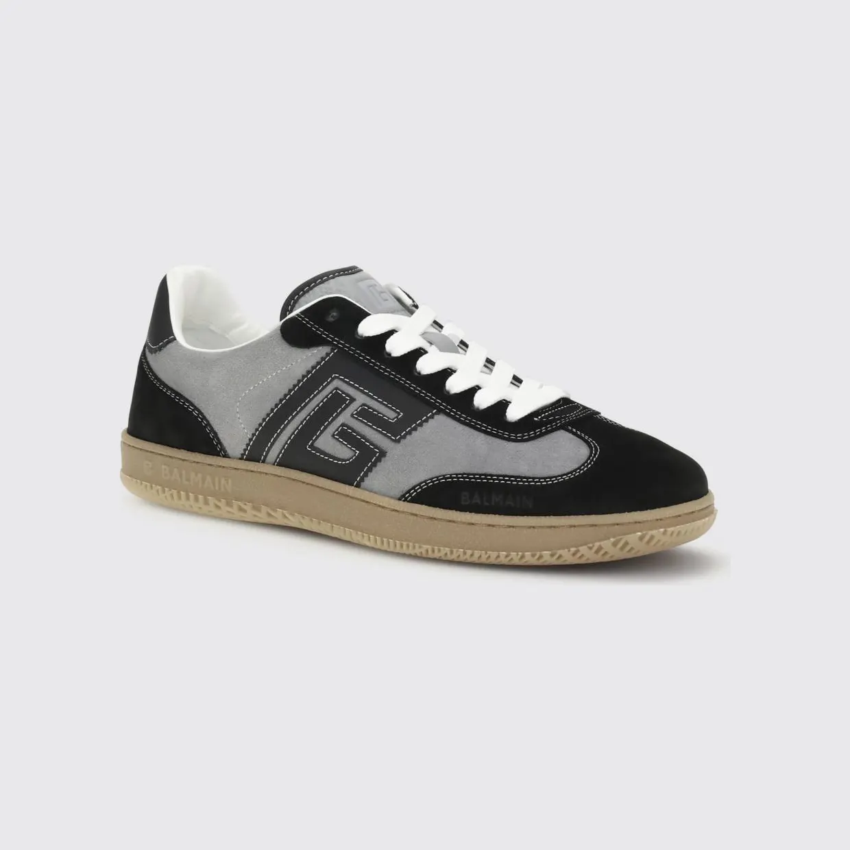 Balmain Swan Suede Sneakers Grey (GM1VI360LGVOYFG)
