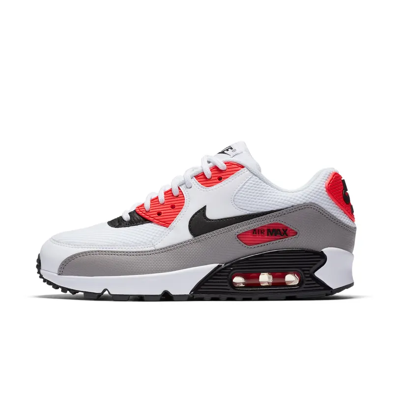 Nike Air Max 90 White Black-Dust-Solar Red (W) White/Black-Dust-Solar Red (325213-132)
