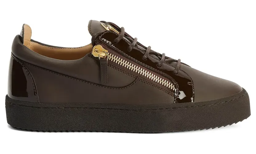 Giuseppe Zanotti Frankie Sneakers mit doppeltem Reißverschluss – Braun (RU00010142)