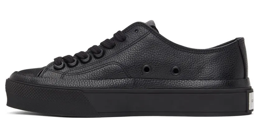 Givenchy Black Leather City Sneakers (BE001NE10R) (3)