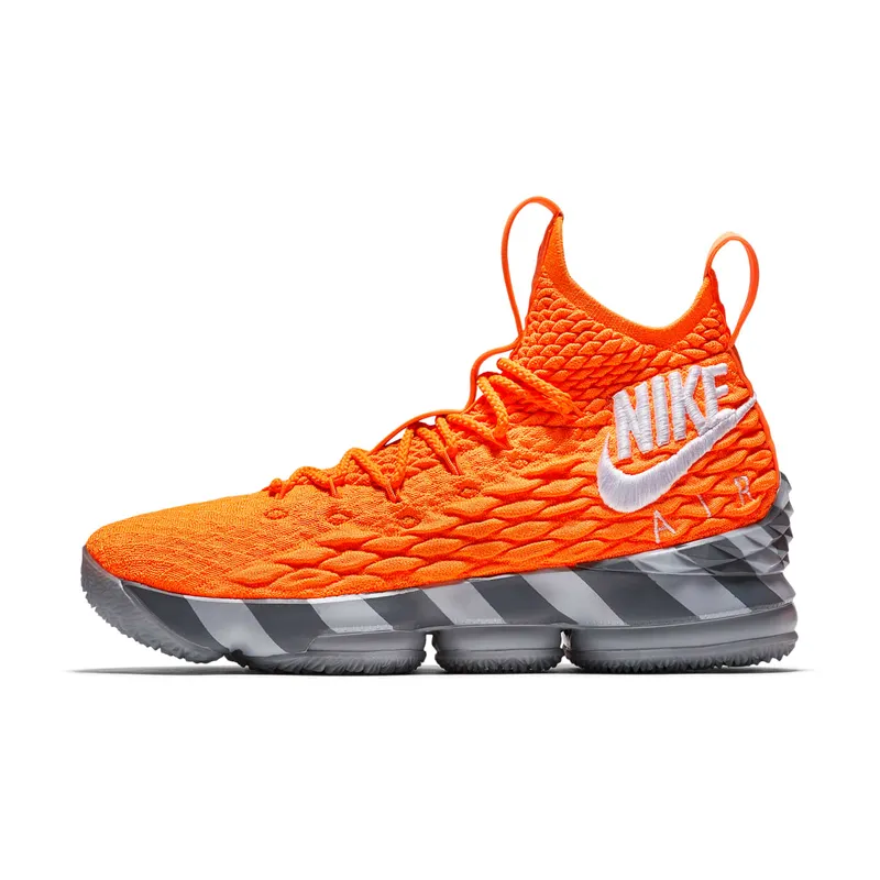 Nike LeBron 15 Orange Box (House of Hoops Special Box and Accessories) Total Orange/White-Mine Grey (AR5125-800)