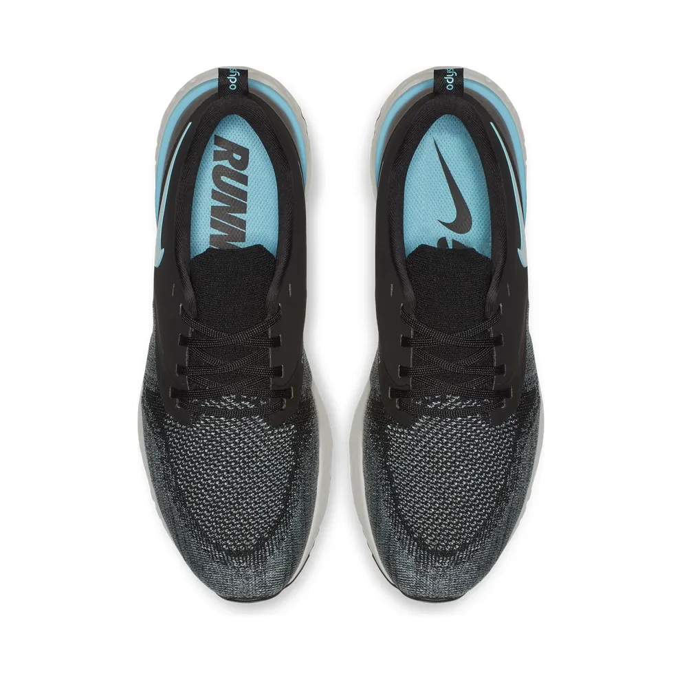 Nike Odyssey React Flyknit 2 Black Aviator Grey Black Aviator Grey Platinum Tint Blue Fury (AH1015-002)