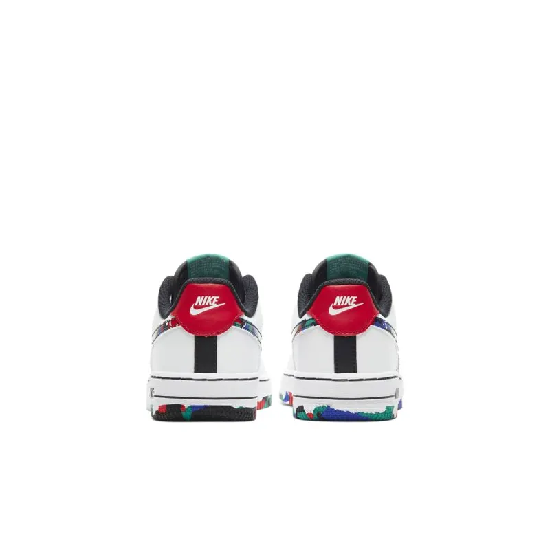 Nike Air Force 1 Low Crayon White Multi (PS) White/Hyper Blue-Neptune Green-Multi-Color (CU4634-100)