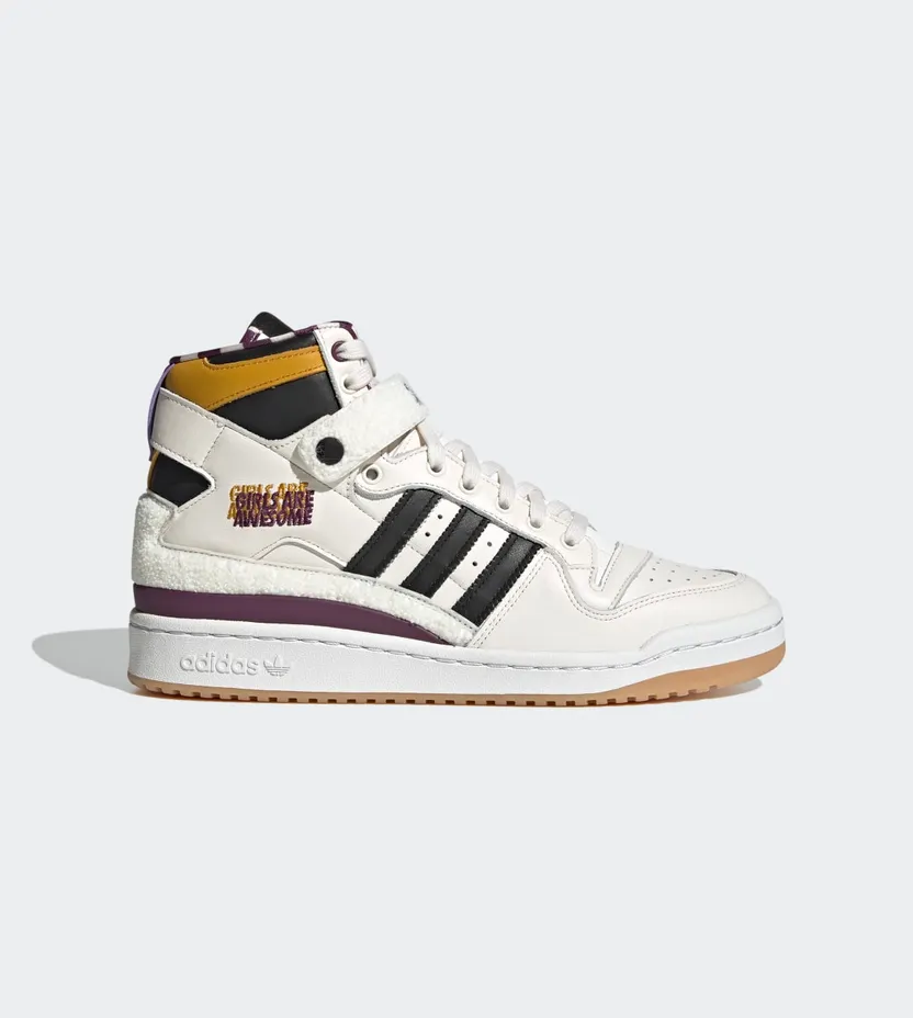 adidas Forum 84 Hi Girls Are Awesome Chalk White / Core Black / Purple Beauty (GY2632)