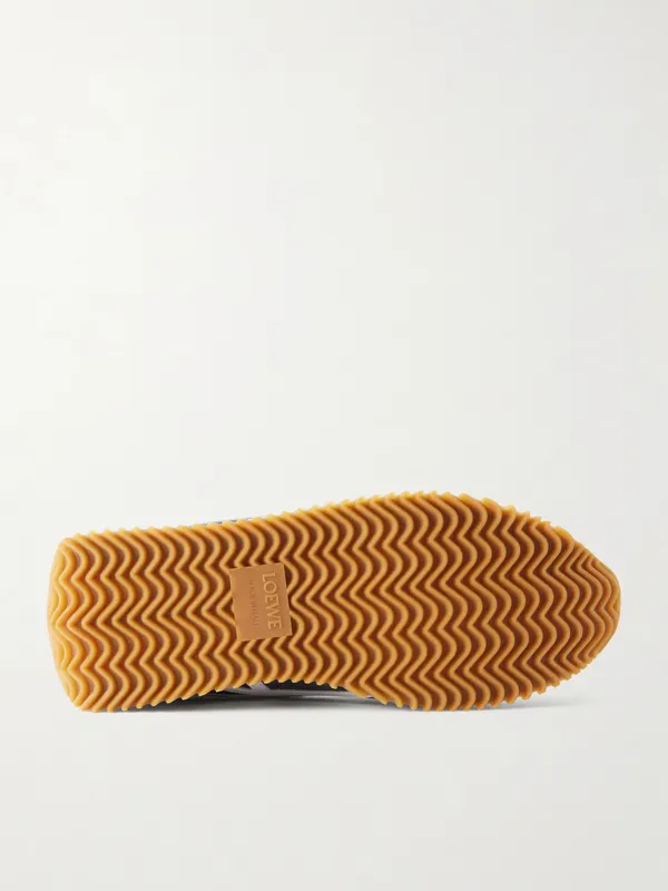 Loewe Flow Runner 2.0 Suede-Trimmed Shell Sneakers Navy (MLSR282X03) (3)