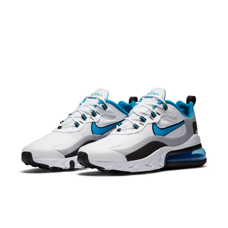 Nike  Air Max 270 React White Sky Blue White/Black/Grey (CT1280-101)
