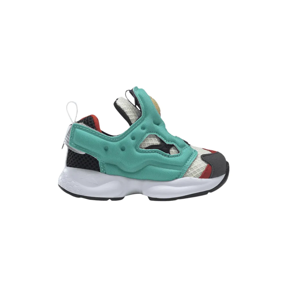 Reebok Versa Pump Fury Minions Vicious 6 (TD) Silver Metallic/Aqua Faze-Power Red (Other Brands Reebok)