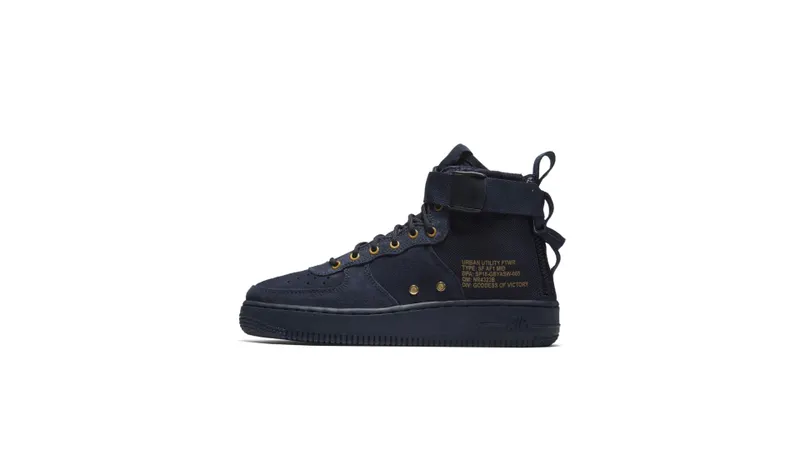 Nike SF Air Force 1 Mid Obsidian Black (GS) Obsidian/Obsidian-Black (AJ0424-400)