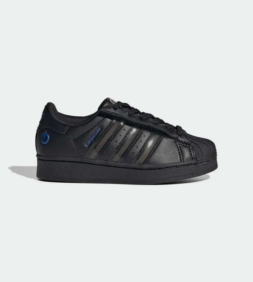 Adidas Superstar Led Lights Comfort Closure Elastic Lace Kids Core Black / Core Black / Preloved Violet (JS1295)